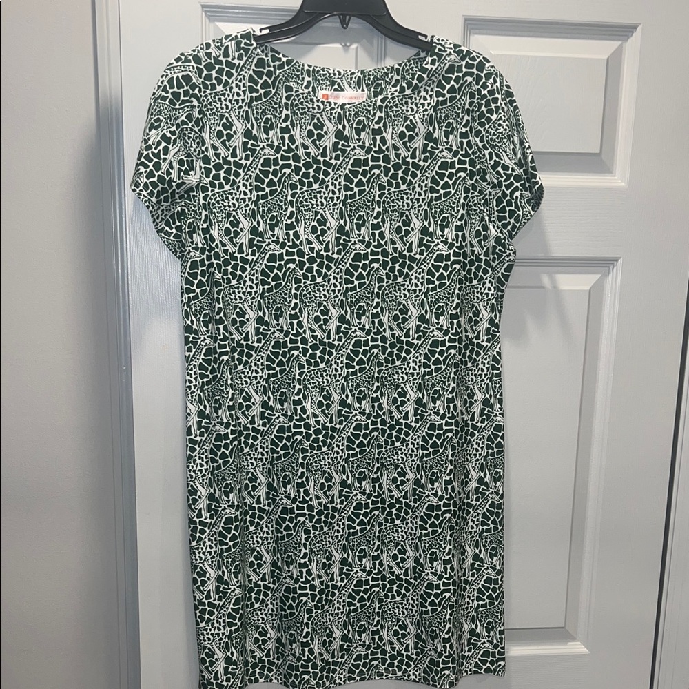 Jude Connally Green and White Dress